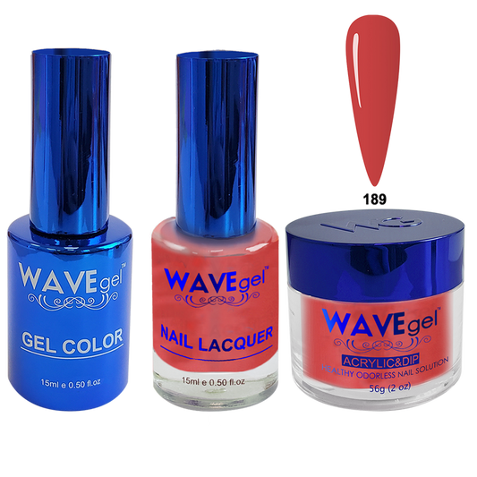 Wave Gel 4in1 Acrylic + Dip Powder + Gel Polish + Lacquer, Royal Collection, Winter Holiday, WR189, Gone Rusty