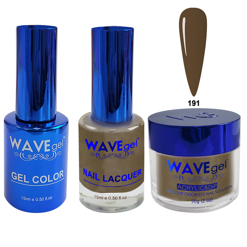 Wave Gel 4in1 Acrylic + Dip Powder + Gel Polish + Lacquer, Royal Collection, Winter Holiday, WR191, Old Brunwick Essert