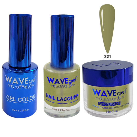 Wave Gel 4in1 Acrylic + Dip Powder + Gel Polish + Lacquer, Royal Collection, Winter Holiday, WR221, Burnt Olive