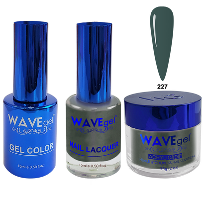 Wave Gel 4in1 Acrylic + Dip Powder + Gel Polish + Lacquer, Royal Collection, Winter Holiday, WR227, Abyss