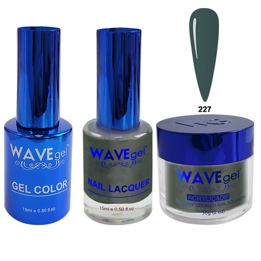 Wave Gel 4in1 Acrylic + Dip Powder + Gel Polish + Lacquer, Royal Collection, Winter Holiday, WR227, Abyss