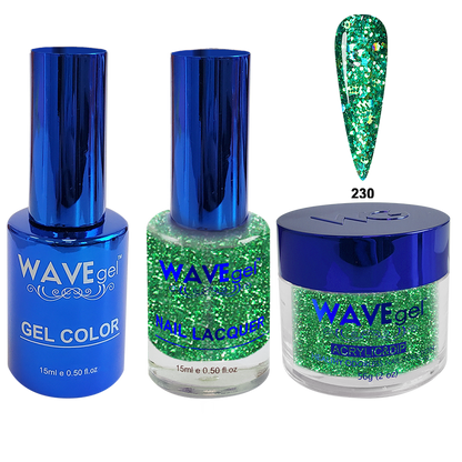 Wave Gel 4in1 Acrylic + Dip Powder + Gel Polish + Lacquer, Royal Collection, Winter Holiday, WR230, Enchanted Forest