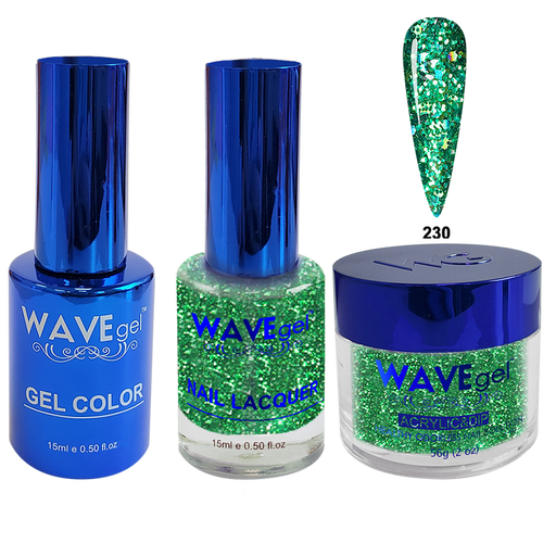 Wave Gel 4in1 Acrylic + Dip Powder + Gel Polish + Lacquer, Winter Holiday, WR230, Enchanted Forest