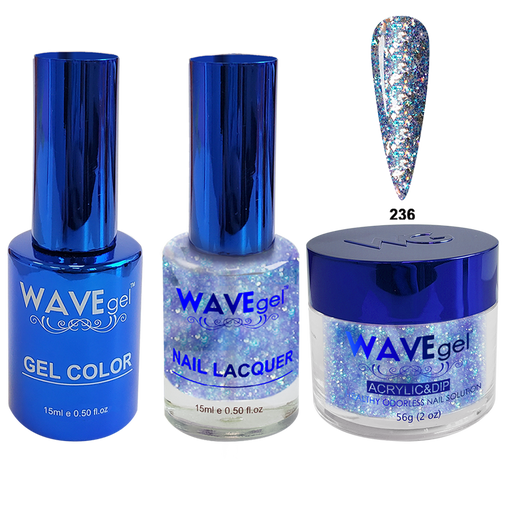 Wave Gel 4in1 Acrylic + Dip Powder + Gel Polish + Lacquer, Winter Holiday, WR236, High Class Diner