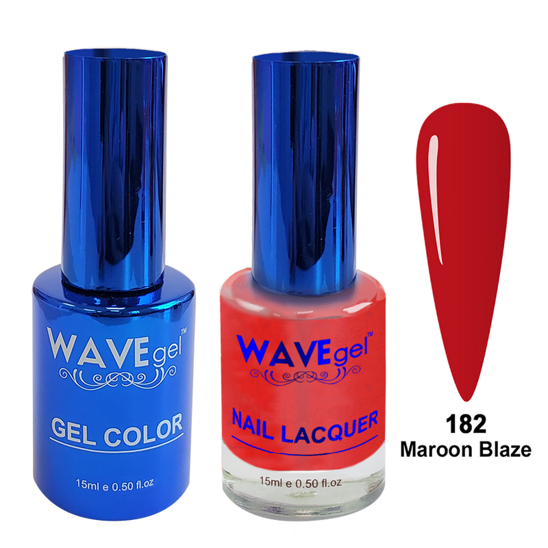 Wave Gel DUO, Royal Collection, Winter Holiday, WR182, Maroon Blaze, 0.5oz