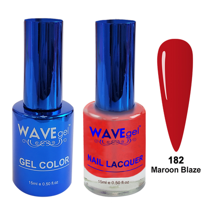 Wave Gel DUO, Royal Collection, Winter Holiday, WR182, Maroon Blaze, 0.5oz