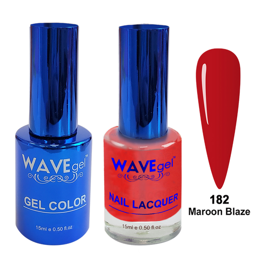 Wave Gel DUO, Royal Collection, Winter Holiday, WR182, Maroon Blaze, 0.5oz