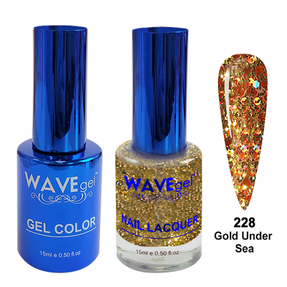 Wave Gel DUO, Royal Collection, Winter Holiday, WR228, Gold Under Sea, 0.5oz