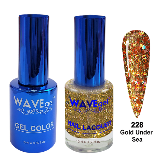 Wave Gel DUO, Royal Collection, Winter Holiday, WR228, Gold Under Sea, 0.5oz