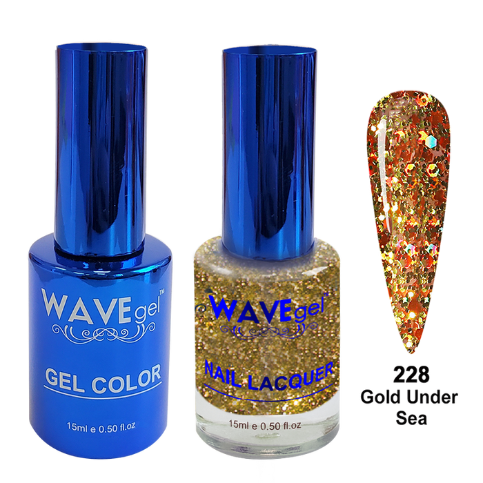 Wave Gel DUO, Winter Holiday, WR228, Gold Under Sea, 0.5oz