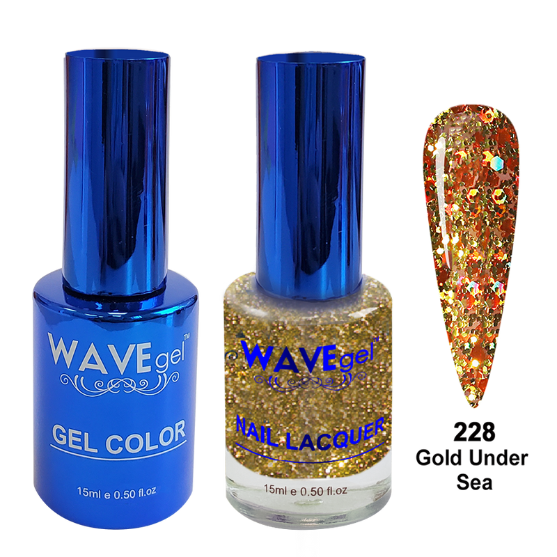Wave Gel DUO, Winter Holiday, WR228, Gold Under Sea, 0.5oz