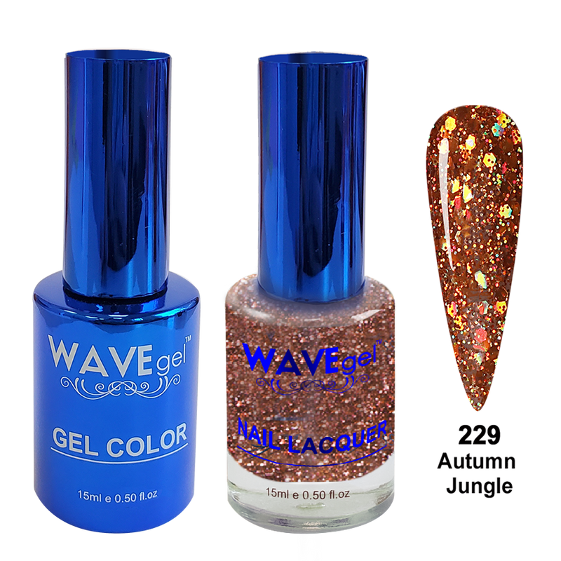 WAVEGEL DUO, Royal Collection, Winter Holiday, WR229, Autumn Jungle, 0.5oz