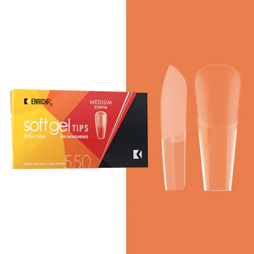 Kupa EnrichRx Soft Gel Tips - Coffin Medium 550 Count