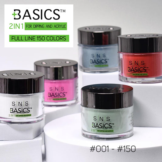 SNS Basics Acrylic/Dipping Powder, 1.5oz, Full Line Of 150 (From 001 To 150) OK0820LK