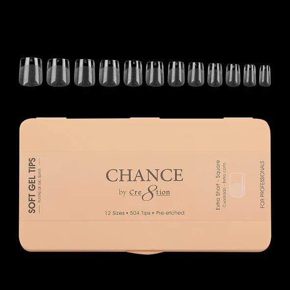Chance Soft Tips - EXTRA SHORT SQUARE, BOX (Pk: 504 pcs/box)