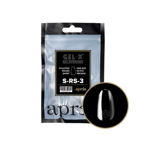 Apres Gel-X Sculpted ROUND SHORT Refill Bags, Size #3, 98443 OK0715MD