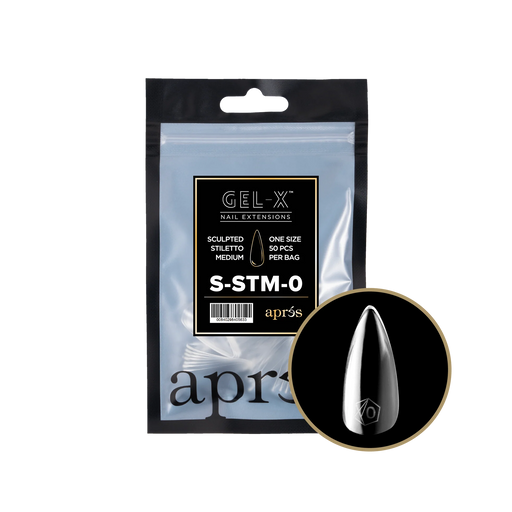 Apres Gel-X Sculpted STILETTO MEDIUM Refill Bags, Size #0, 98450 OK0715MD