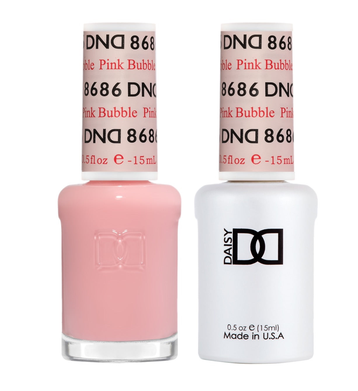 DND Nail Lacquer And Gel Polish, 8686, Bubble Pink, 0.5oz