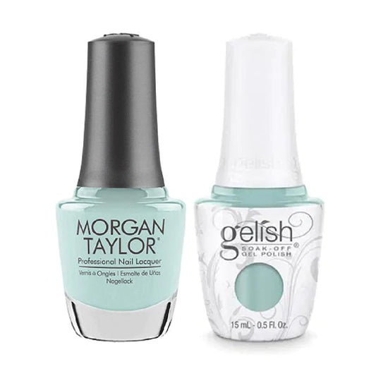 Gelish Gel Polish & Morgan Taylor Nail Lacquer, Sea Foam, 0.5oz, 82003