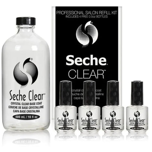 Seche Vite Professional Refill KIT, Base Coat, 16oz (Pk: 12 sets/case)