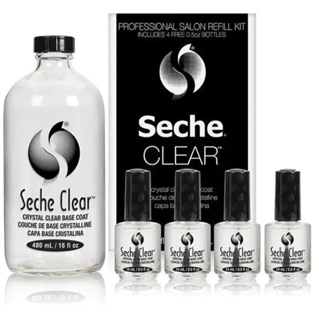 Seche Vite Professional Refill KIT, Base Coat, 16oz (Pk: 12 sets/case)