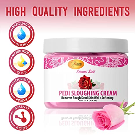 SpaRedi Pedi Sloughing Cream, Sensual Rose, 16oz, 02040 OK0325MD