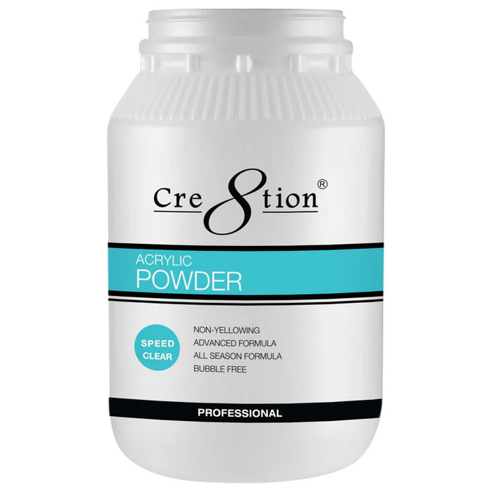 Cre8tion Acrylic Powder - Speed Clear 6lbs