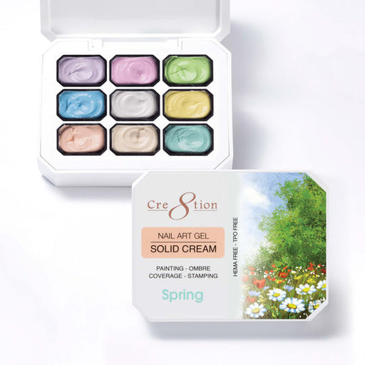 Cre8tion Nail Art Gel - Solid Cream Palette, SPRING