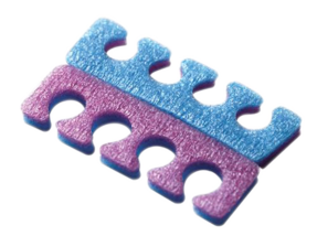 Airtouch Toe Separators PE Foam, 4 Holes, 2 Tones, CASE, 10679 (Packing: 100 pcs/pack - 1,000 pairs/case)