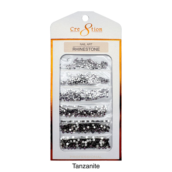 Cre8tion Rhinestone Nail Art - Tanzanite (Pk: 80 pcs/pack) - SKU 1101-1030