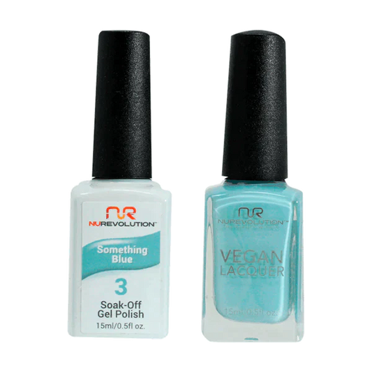 NuRevolution Gel Polish + Nail Lacquer, 003, Something Blue OK0425VD