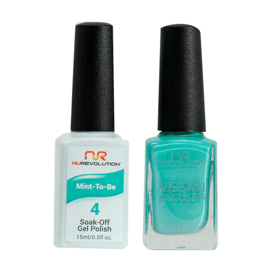 NuRevolution Gel Polish + Nail Lacquer, 004, Mint to Be OK0425VD