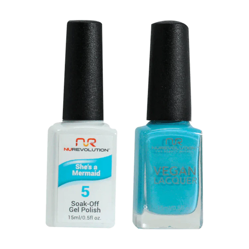 NuRevolution Gel Polish + Nail Lacquer, 005, She's a Mermaid OK0425VD
