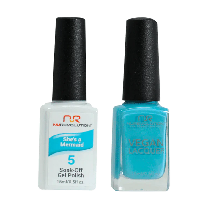 NuRevolution Gel Polish + Nail Lacquer, 005, She's a Mermaid OK0425VD