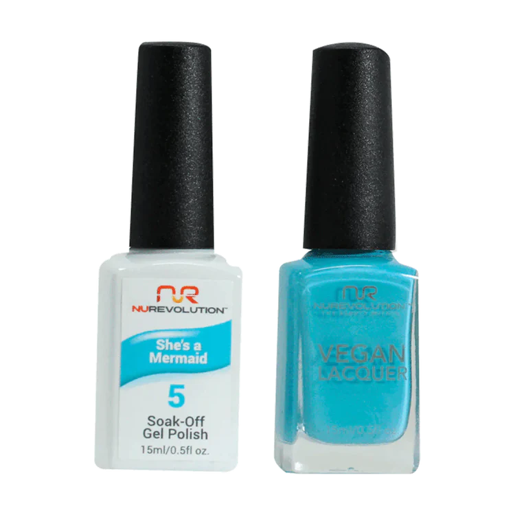 NuRevolution Gel Polish + Nail Lacquer, 005, She's a Mermaid OK0425VD