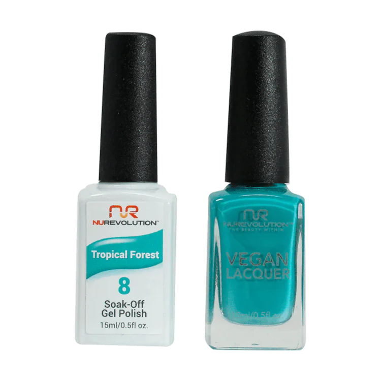 NuRevolution Gel Polish + Nail Lacquer, 008, Tropical Forest OK0425VD