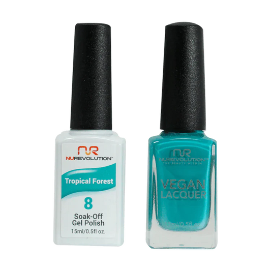 NuRevolution Gel Polish + Nail Lacquer, 008, Tropical Forest OK0425VD