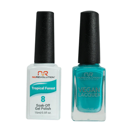 NuRevolution Gel Polish + Nail Lacquer, 008, Tropical Forest OK0425VD