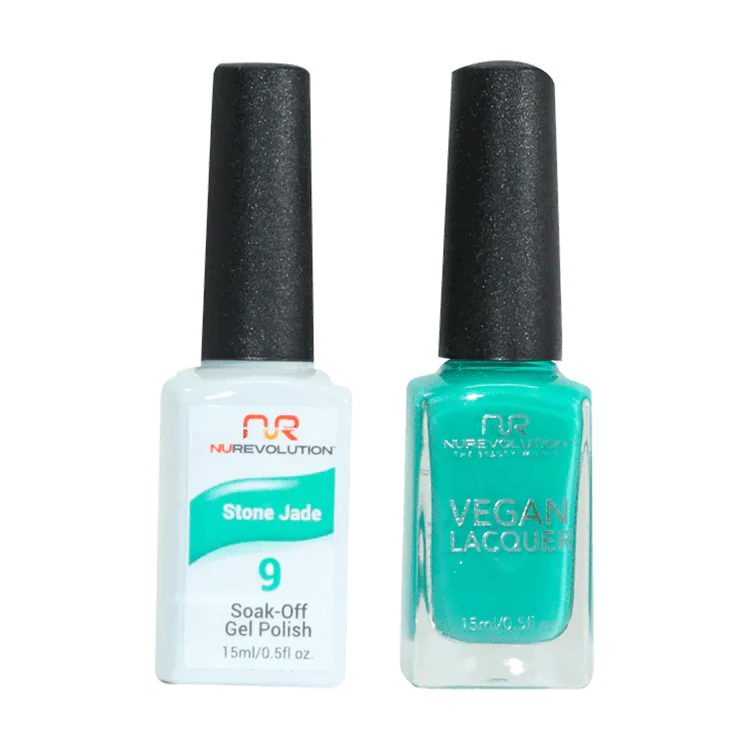 NuRevolution Gel Polish + Nail Lacquer, 009, Stone Jade OK0425VD