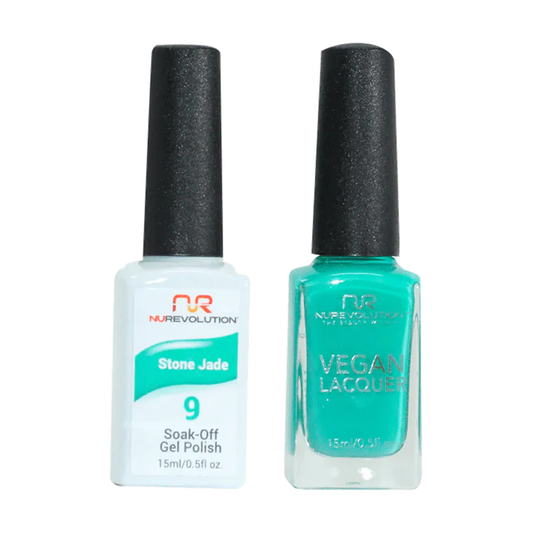 NuRevolution Gel Polish + Nail Lacquer, 009, Stone Jade OK0425VD