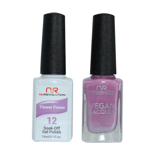 NuRevolution Gel Polish + Nail Lacquer, 012, Flower Power OK0425VD