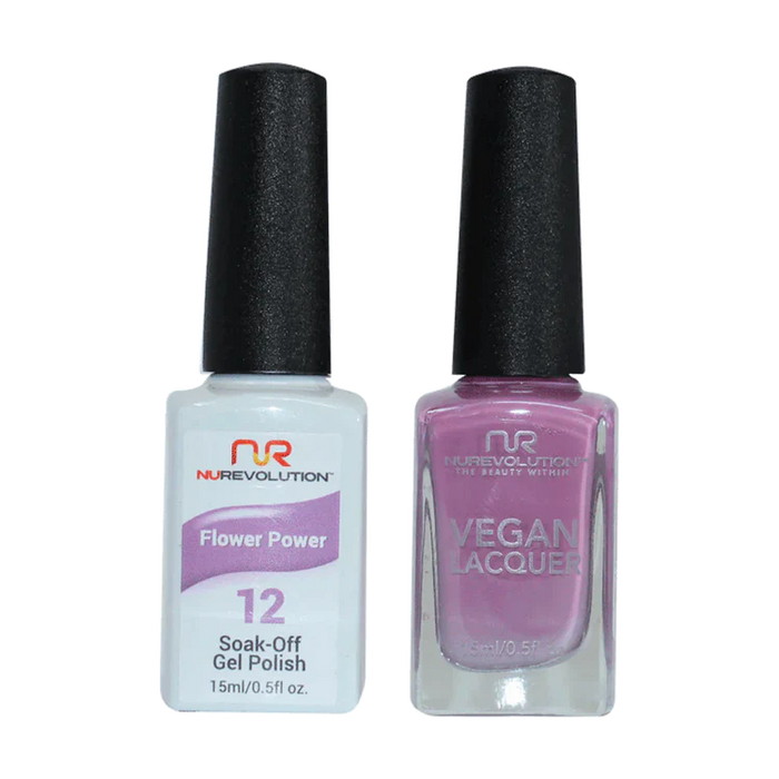NuRevolution Gel Polish + Nail Lacquer, 012, Flower Power OK0425VD