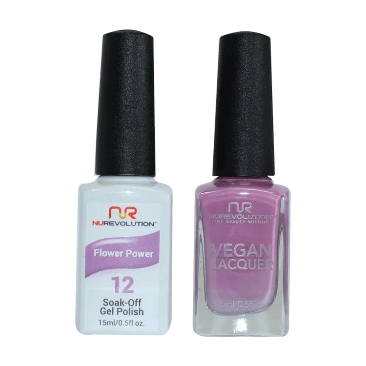 NuRevolution Gel Polish + Nail Lacquer, 012, Flower Power OK0425VD