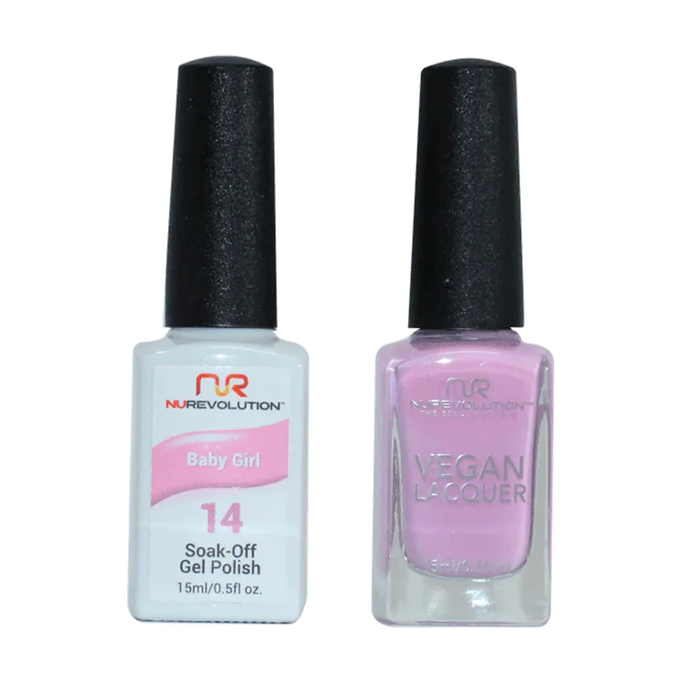 NuRevolution Gel Polish + Nail Lacquer, 014, Baby Girl OK0425VD