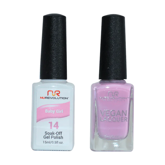 NuRevolution Gel Polish + Nail Lacquer, 014, Baby Girl OK0425VD