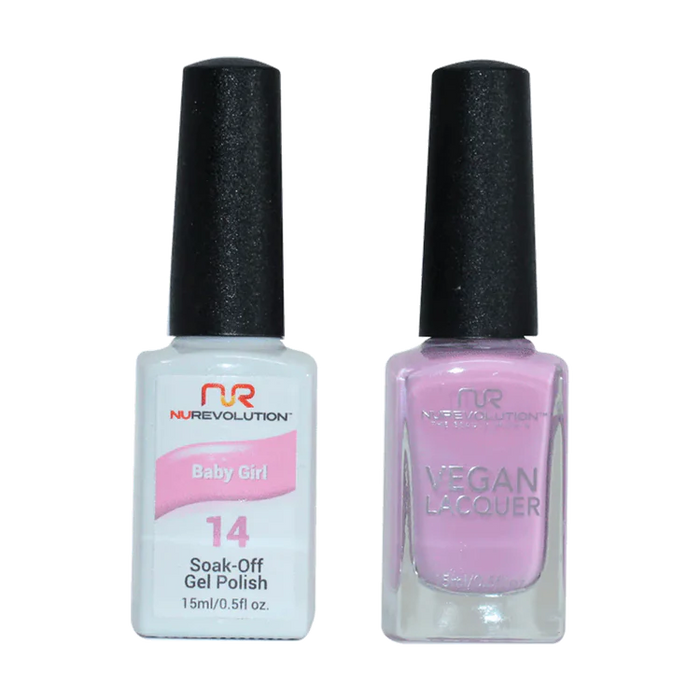 NuRevolution Gel Polish + Nail Lacquer, 014, Baby Girl OK0425VD