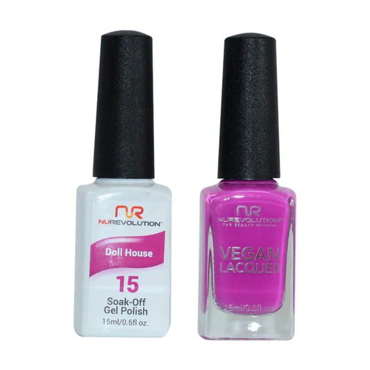 NuRevolution Gel Polish + Nail Lacquer, 015, Doll House OK0425VD