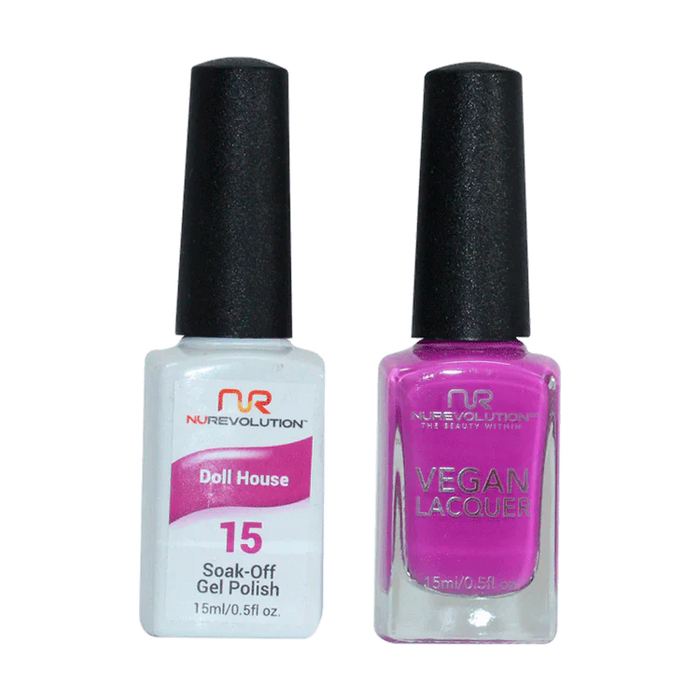 NuRevolution Gel Polish + Nail Lacquer, 015, Doll House OK0425VD