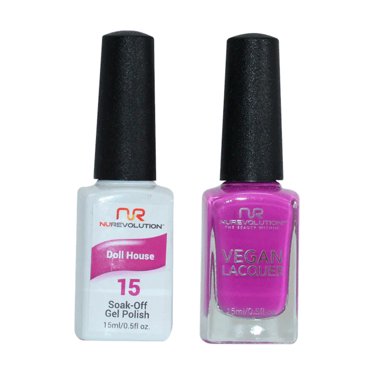 NuRevolution Gel Polish + Nail Lacquer, 015, Doll House OK0425VD