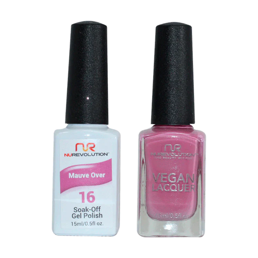 NuRevolution Gel Polish + Nail Lacquer, 016, Mauve Over OK0425VD